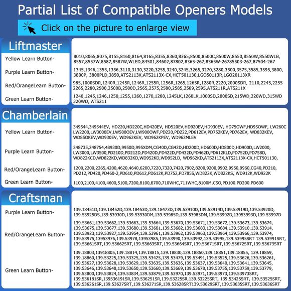 Universal Garage Door Opener (Works w/ Major Brands) Wireless Illuminated Keypad - Picture 6 of 6